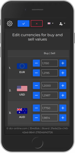 Edit currencies values
